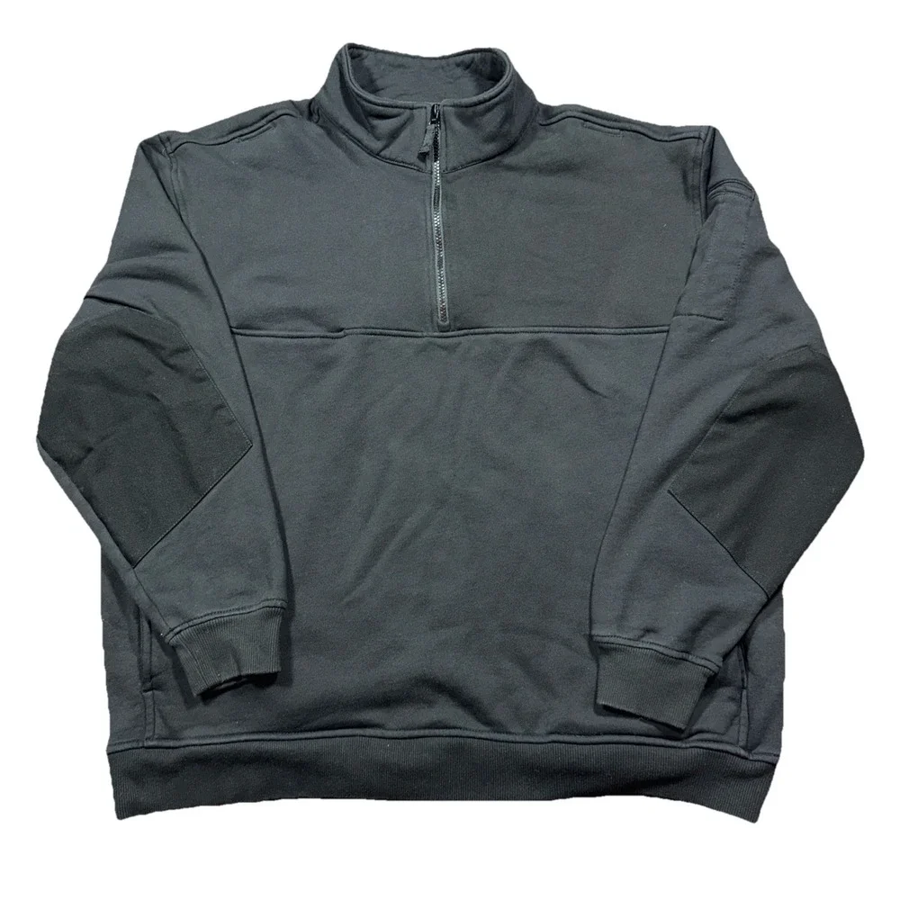 5.11 Tactical 1/4 Zip Fleece Sweater Black Long Sleeve Rugged Mens Size 3XL